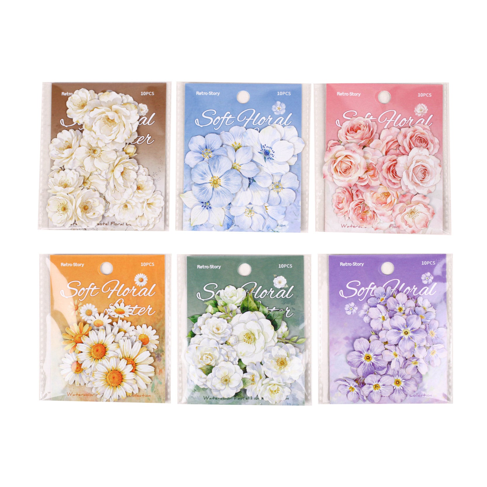 Soft Floral Sticker for Journaling | MOOBOOM