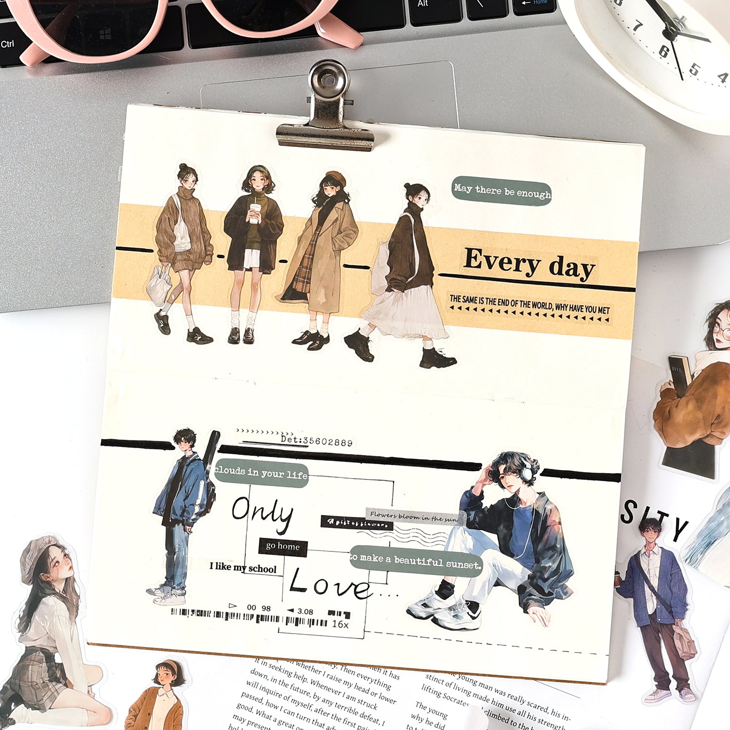 Fashion Character PET Stickers