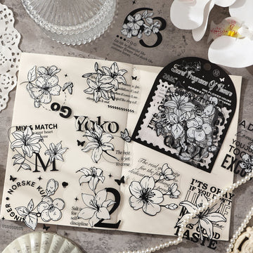 Ink Flower PET Sticker