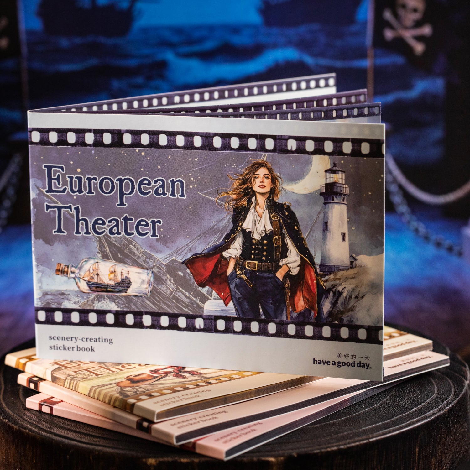 European Theatre PET Sticker Book for journaling and scrapbooking