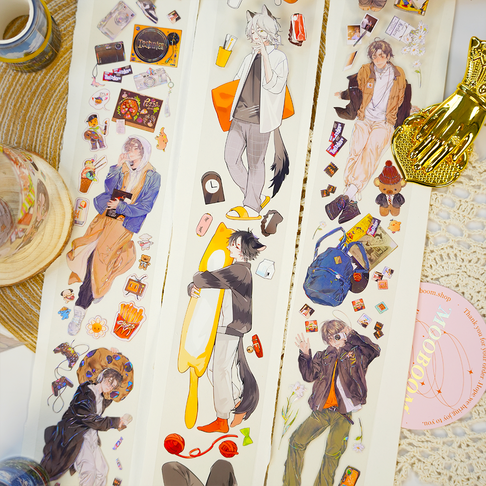 Lazy Holiday Boy PET Tape (6Cm*100cm)