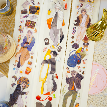 Lazy Holiday Boy PET Tape (6Cm*100cm)