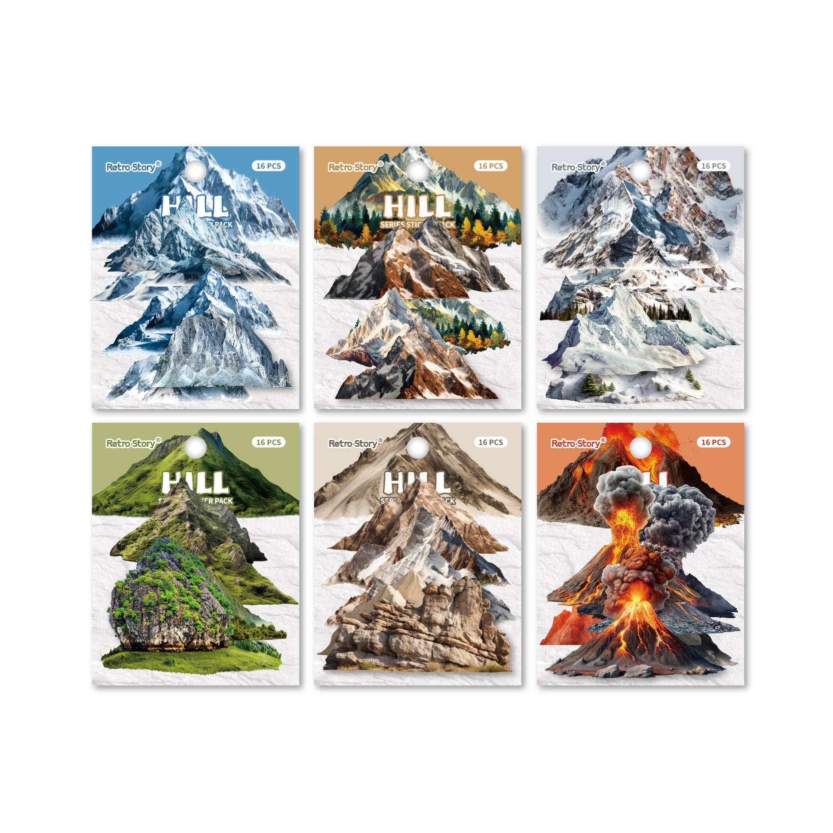 Mountain Paper Sticker for journaling and scrapbooking