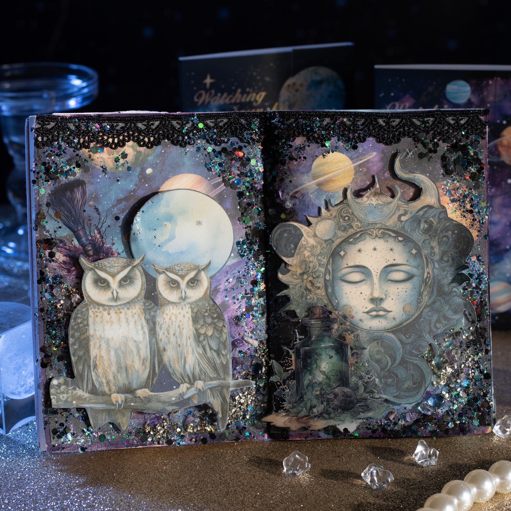 Watching The Starry Sky Journal Scrapbooking Paper For Paper Crafts