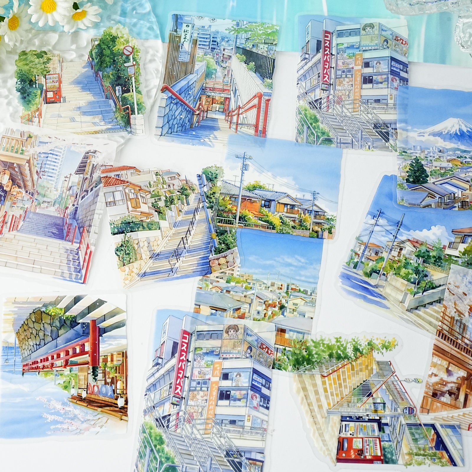 Stairs of the City PET Sticker for journaling and scrapbooking