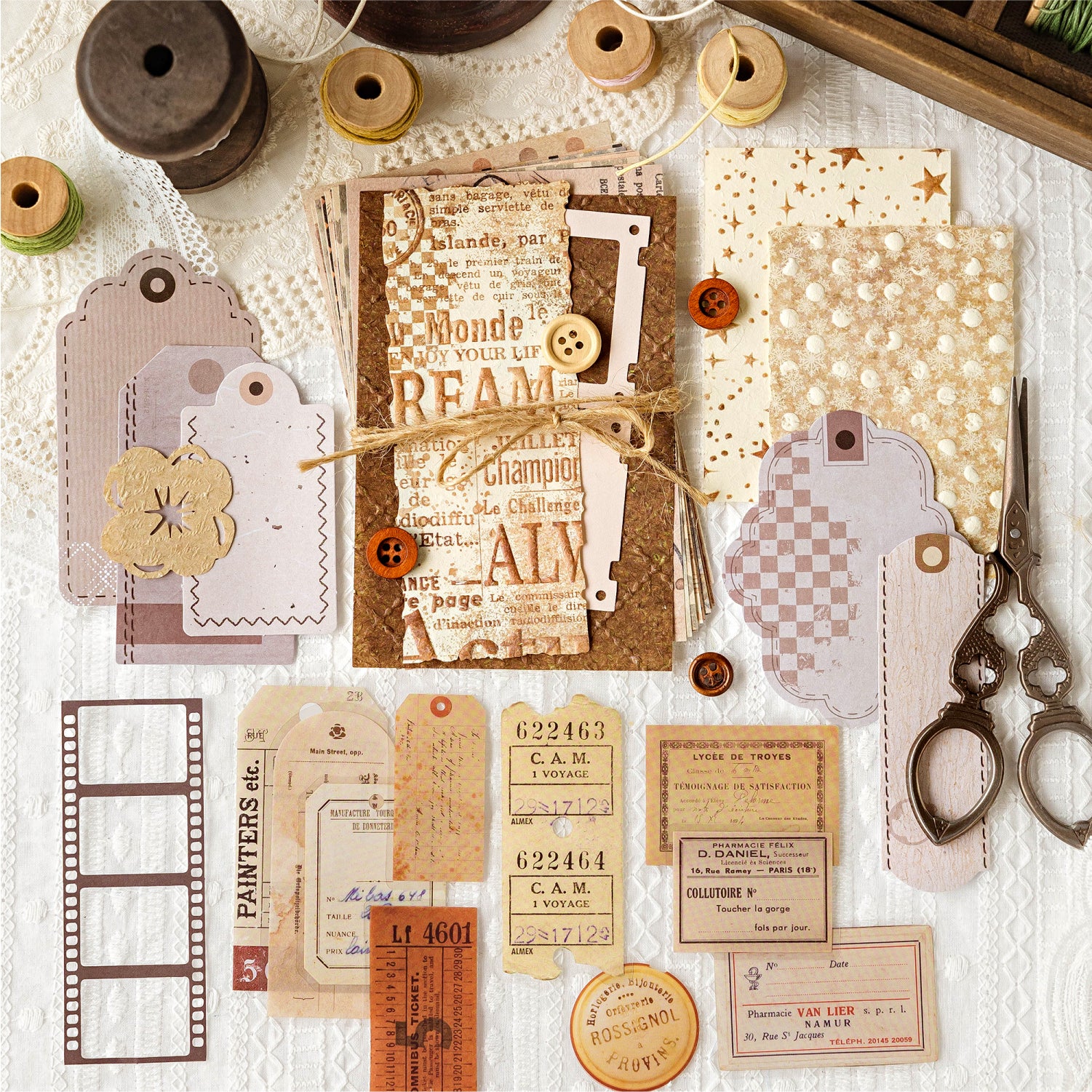 Floating Text Series Scrapbooking Paper and Sticker