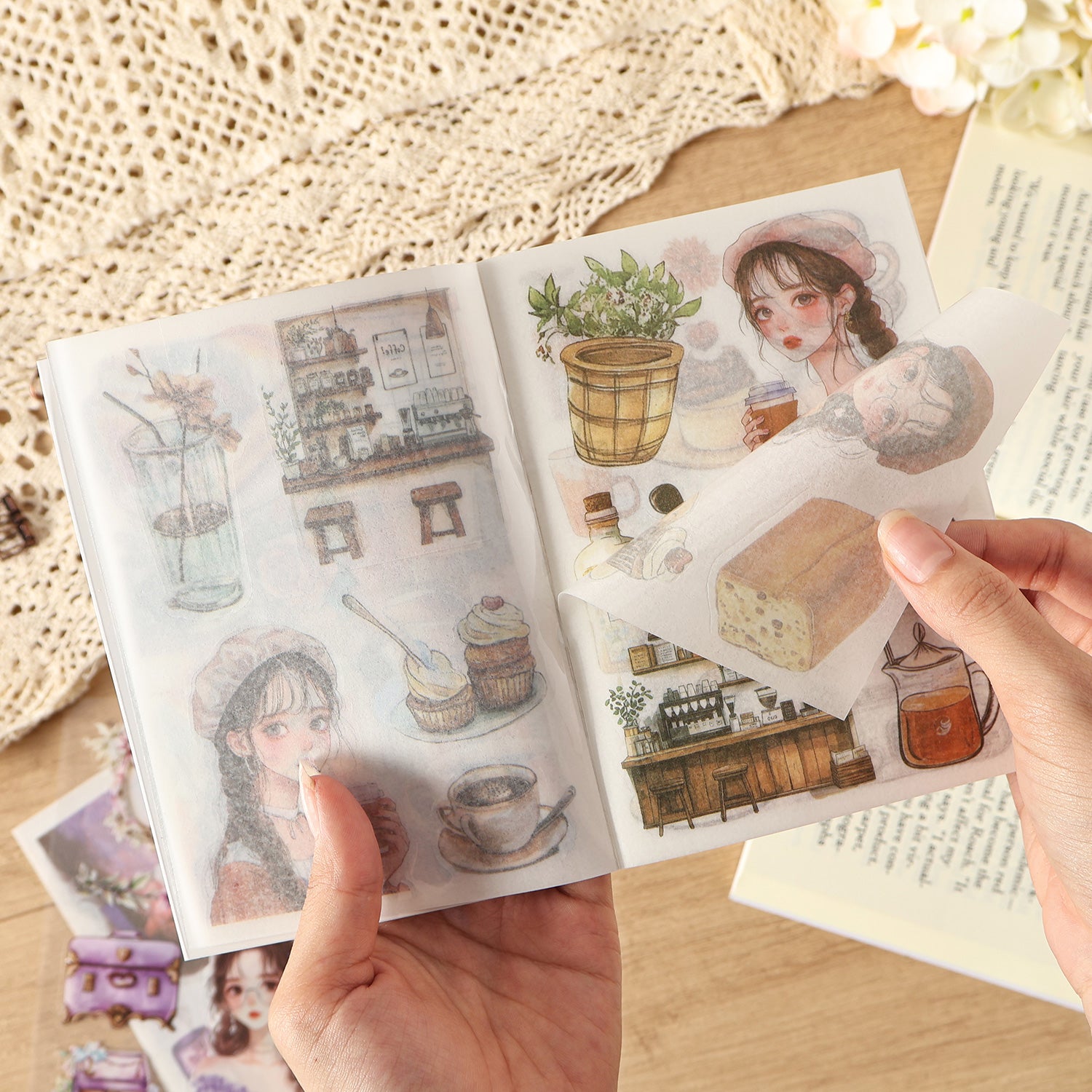 Flowers bring the wind Sticker Book