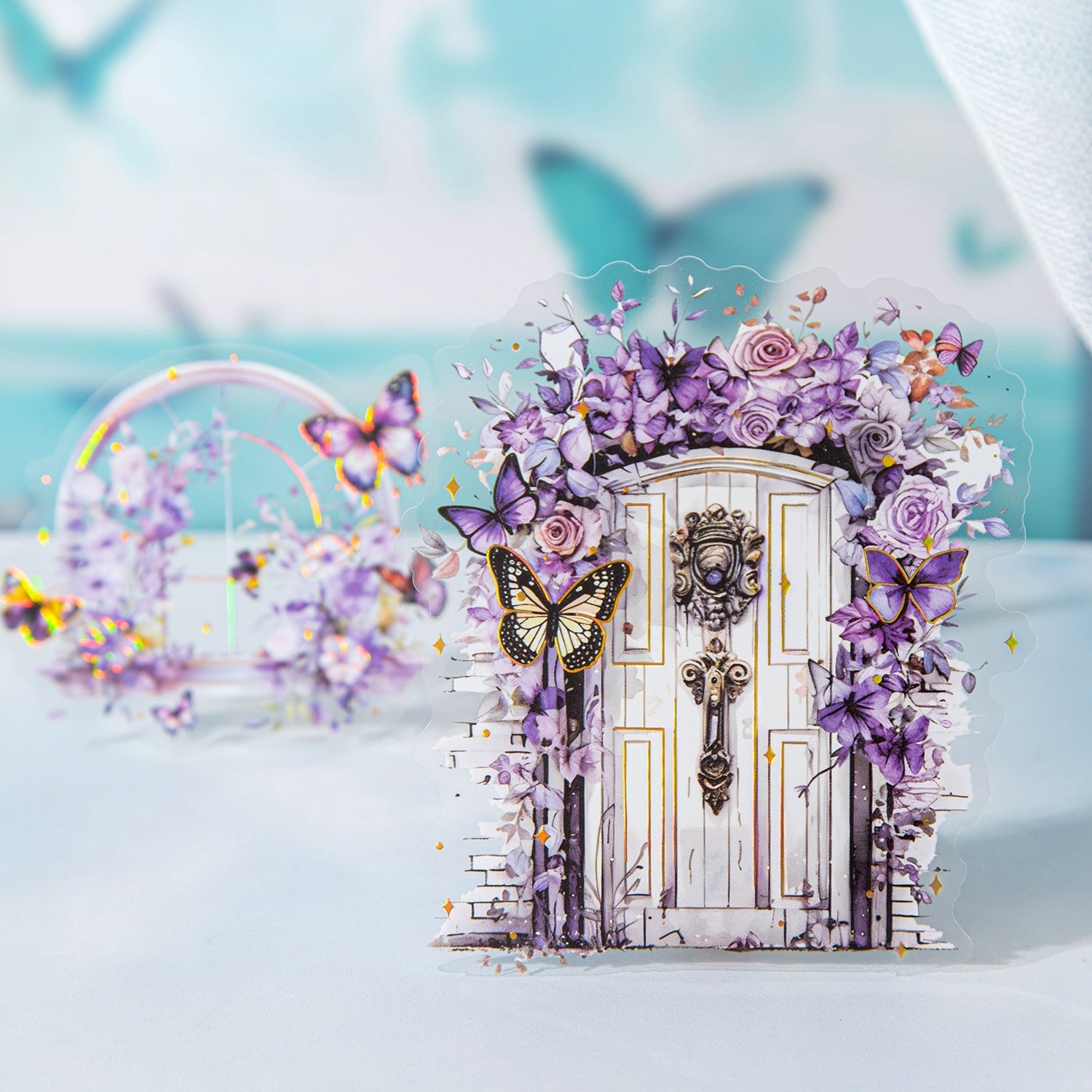 Butterfly dancing window PET Sticker