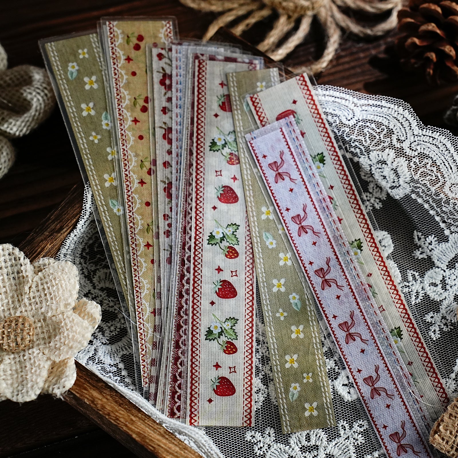 Lace Series Vintage Lace Border Stickers