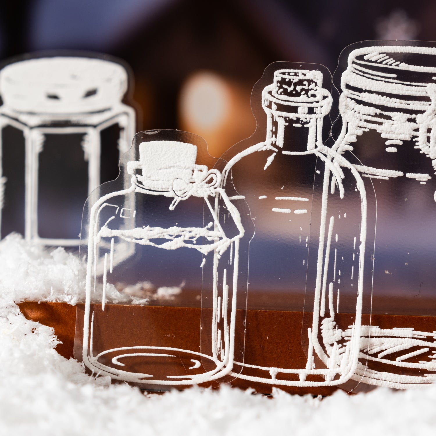 Snow-Creations series PET 3D foam stickers