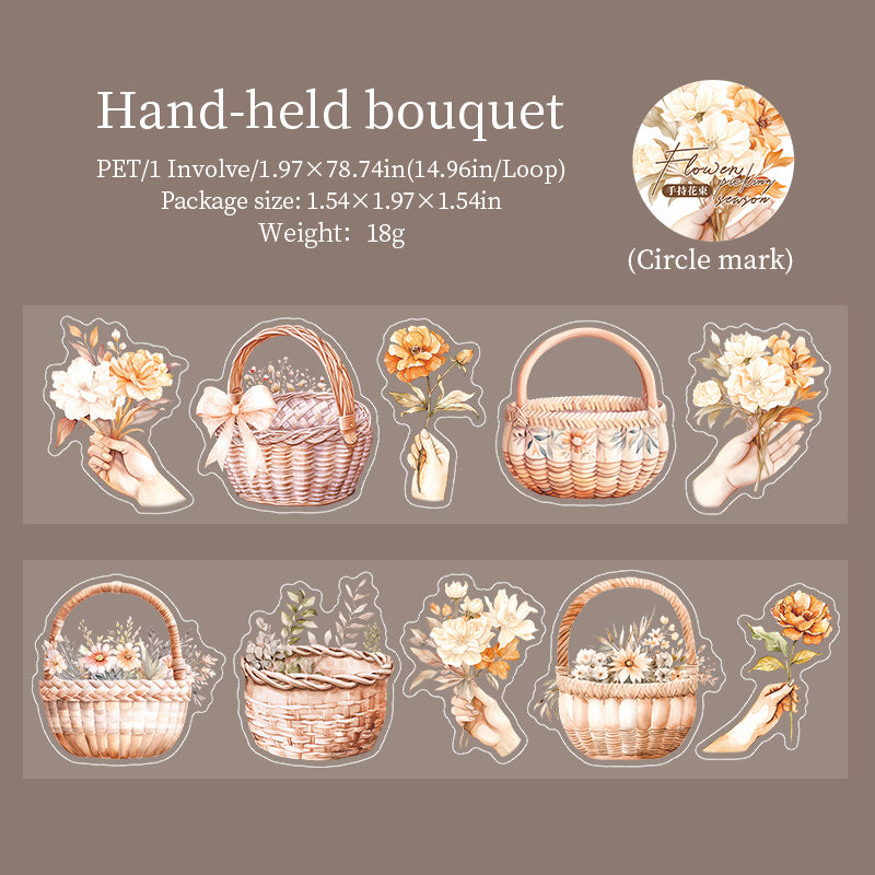 Flower Picking Season Pre-cut PET Tape