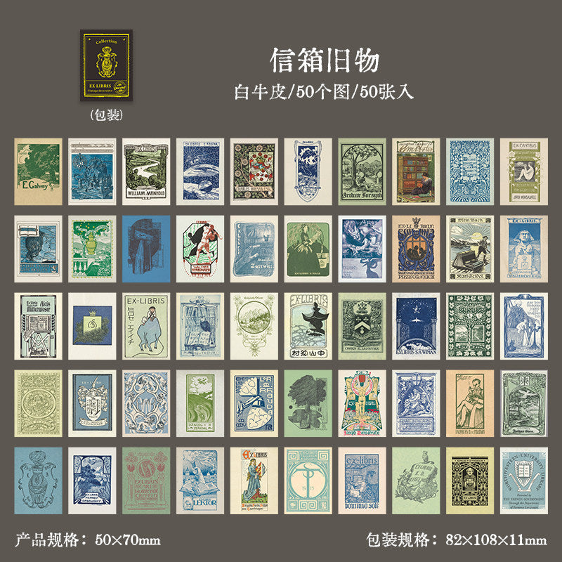 Old Library Vintage Bookplate Notes