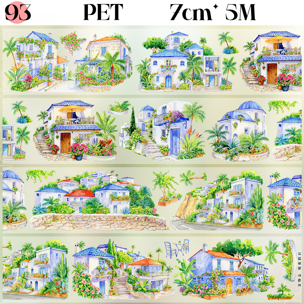 ZERO city building landscape PET tape for journaling and scrapbooking