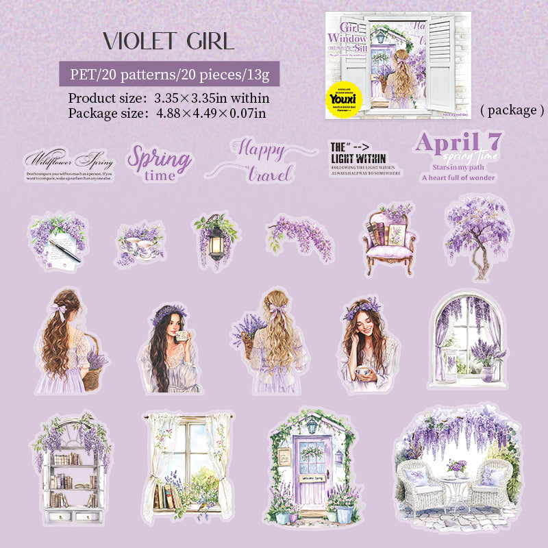 The Girl Outside The Windowsill Sticker