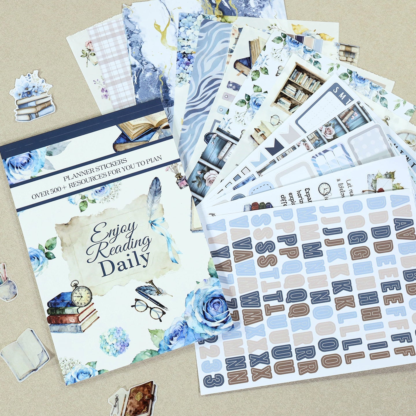 Vintage Sticker Book Vol.28 - Enjoy Reading Daily