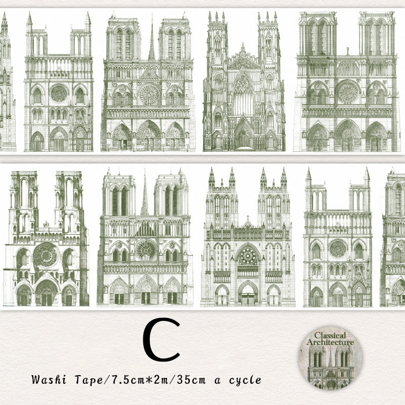 Court Architect Series coated paper Washi tape