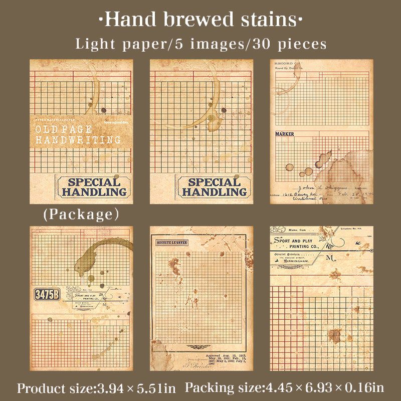 Vintage Page Hand Collection Scrapbook Notepad