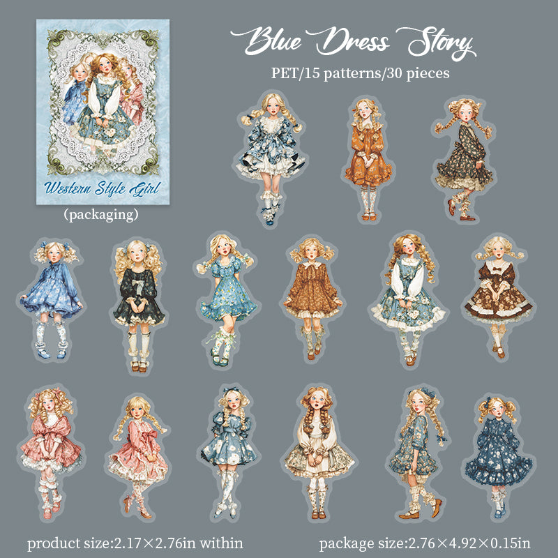 Sweet Style Lolita Girl Character Theme Stickers for journaling and scrapbooking