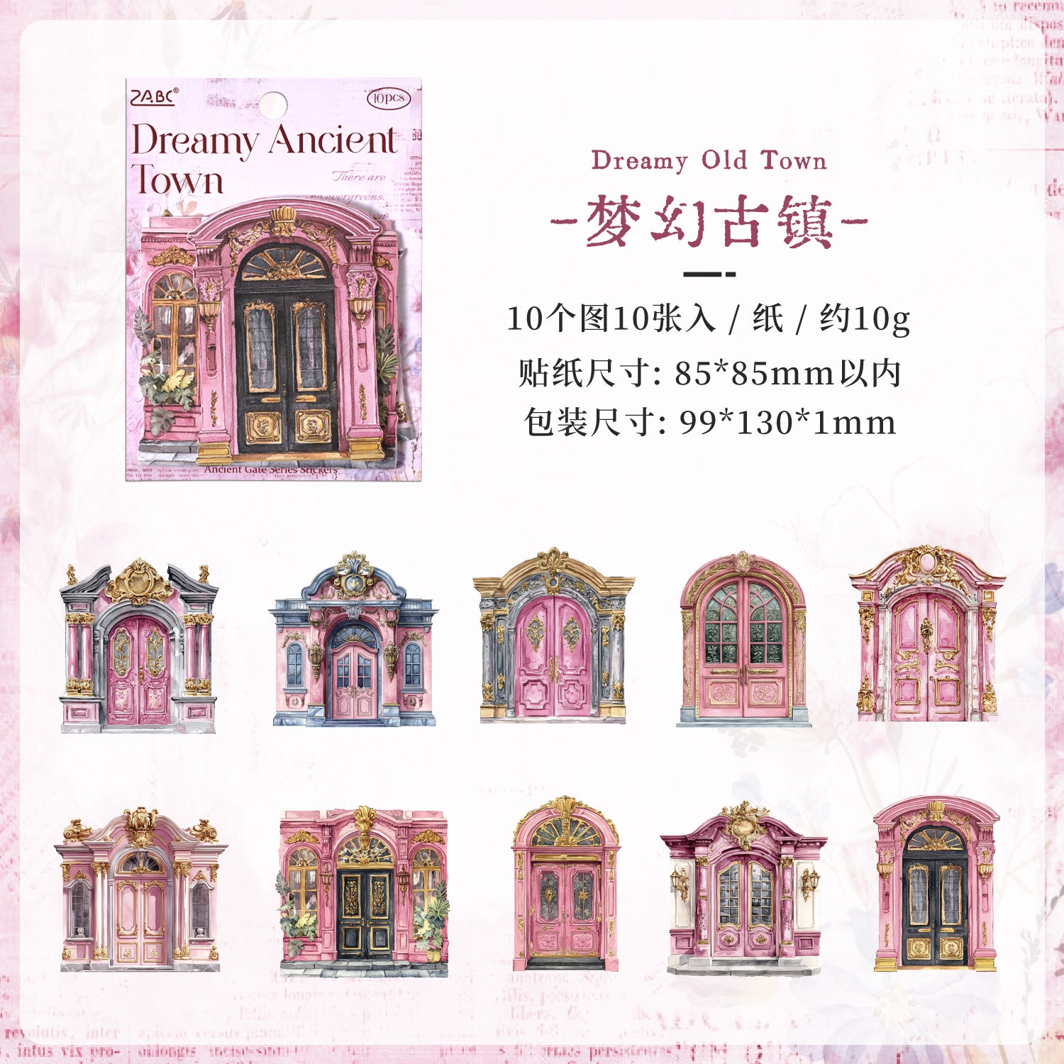 Gilded Portico Series Door & Window Theme Stickers