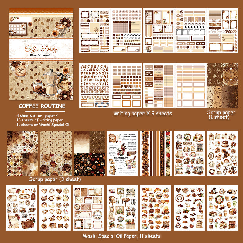 Vintage Sticker Book Vol.28 - Coffee Daily