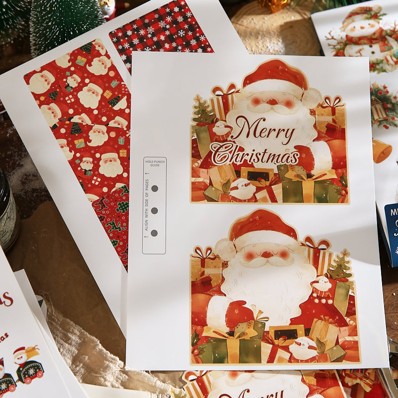 Merry Christmas Scrapbooking Paper and punching machine