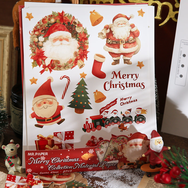 Merry Christmas Scrapbooking Paper and punching machine