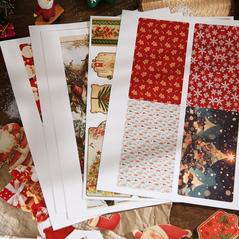 Merry Christmas Scrapbooking Paper and punching machine