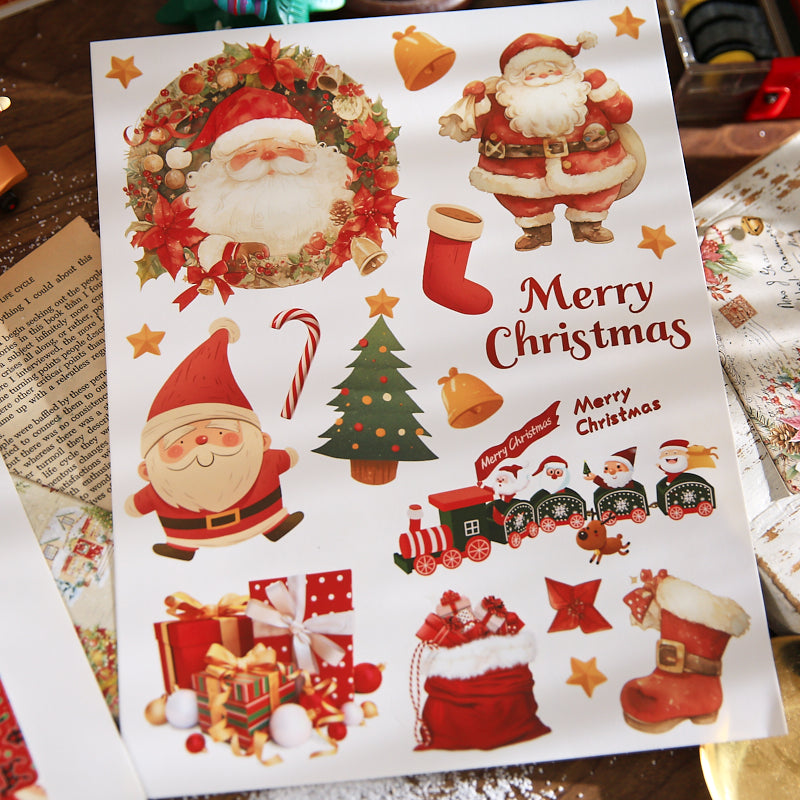 Merry Christmas Scrapbooking Paper and punching machine