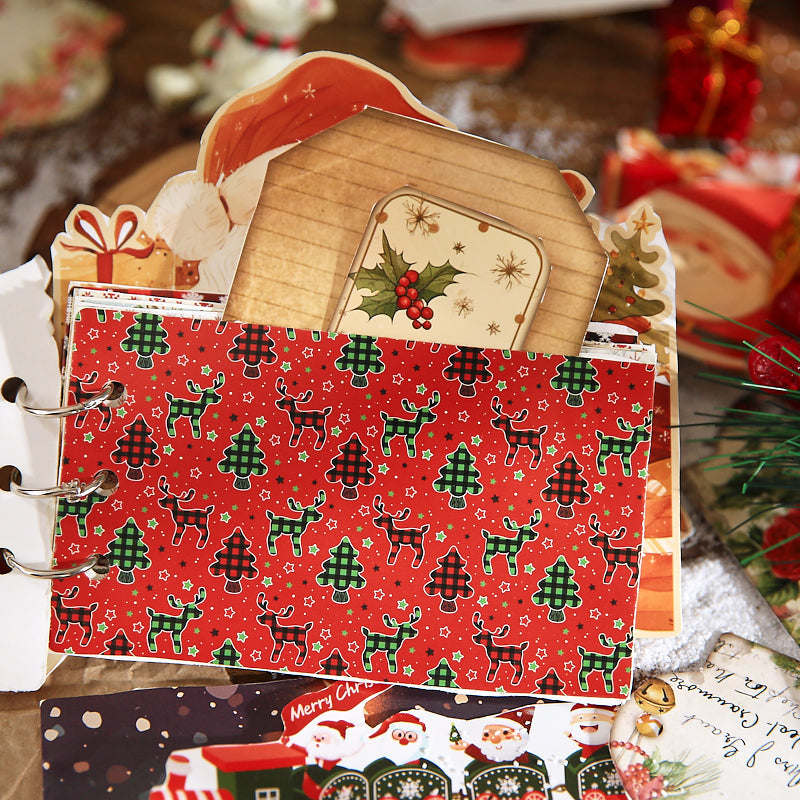 Merry Christmas Scrapbooking Paper and punching machine