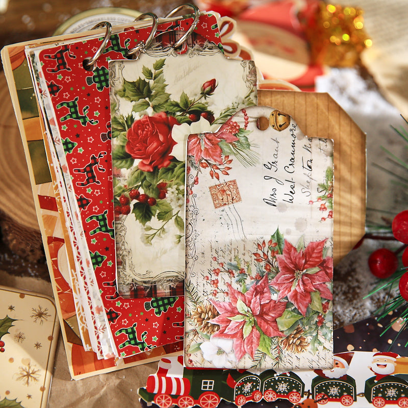 Merry Christmas Scrapbooking Paper and punching machine