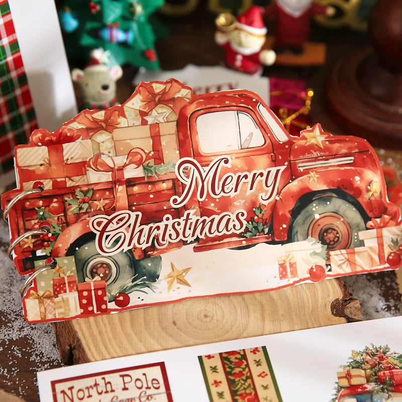 Merry Christmas Scrapbooking Paper and punching machine