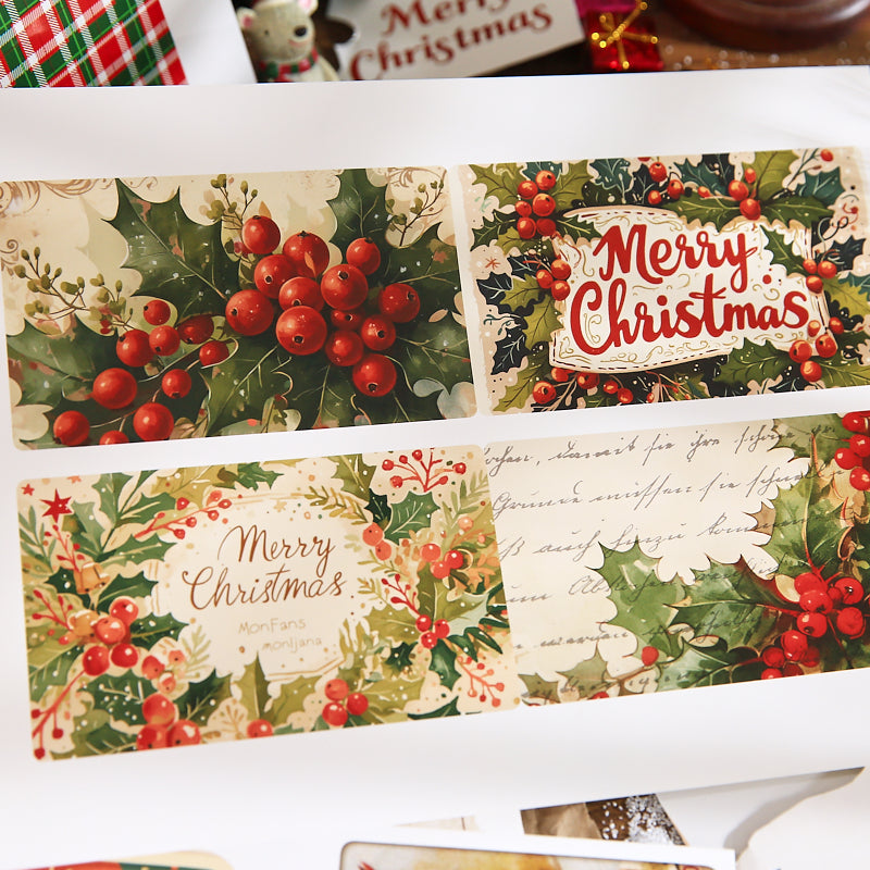 Merry Christmas Scrapbooking Paper and punching machine