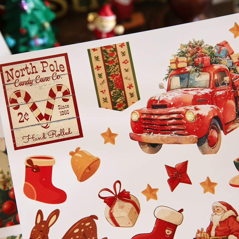 Merry Christmas Scrapbooking Paper and punching machine