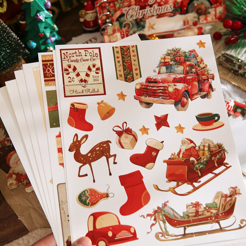 Merry Christmas Scrapbooking Paper and punching machine