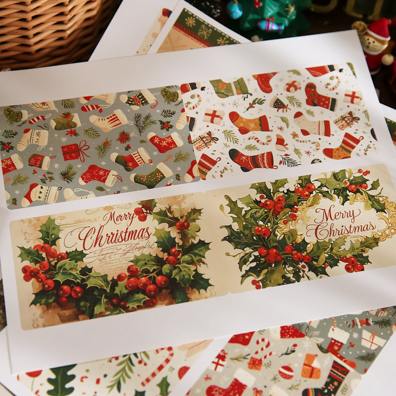 Merry Christmas Scrapbooking Paper and punching machine