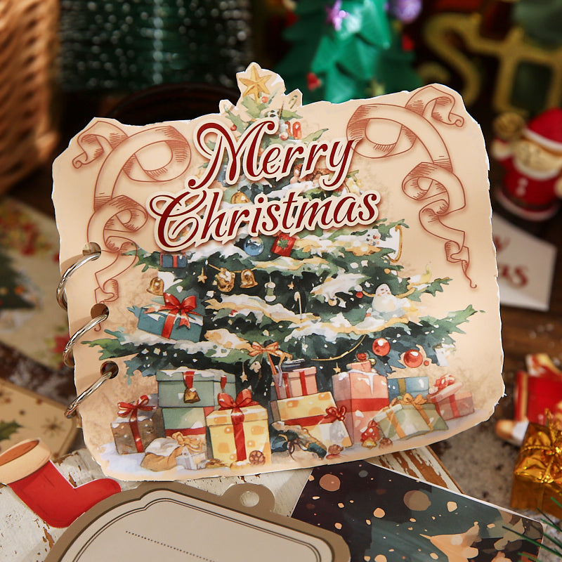 Merry Christmas Scrapbooking Paper and punching machine