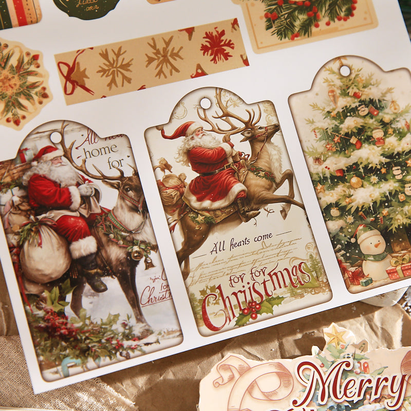 Merry Christmas Scrapbooking Paper and punching machine