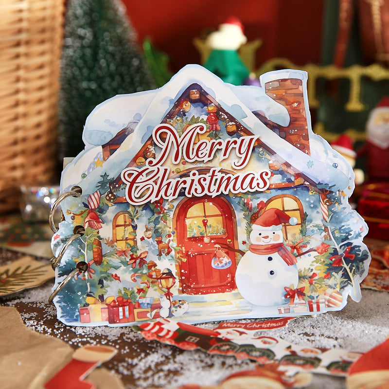 Merry Christmas Scrapbooking Paper and punching machine