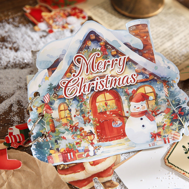 Merry Christmas Scrapbooking Paper and punching machine