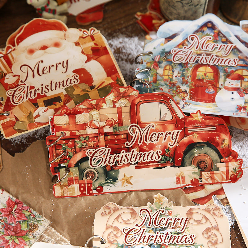 Merry Christmas Scrapbooking Paper and punching machine