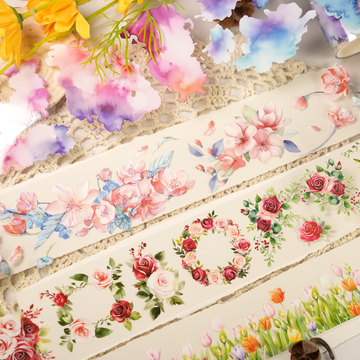 Dream Flower Washi and PET Tape ( 9 styles )