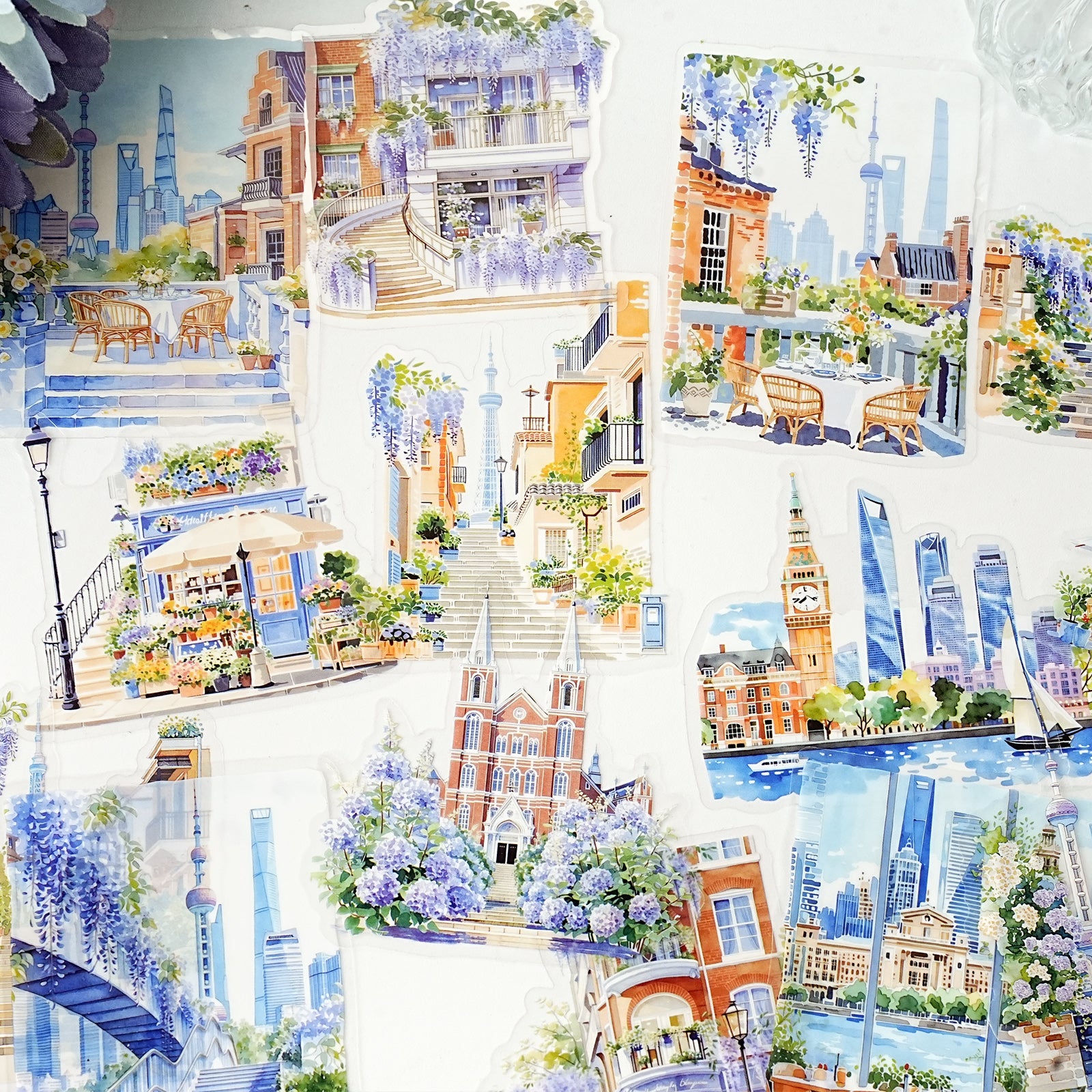 Stairs of the City PET Sticker for journaling and scrapbooking