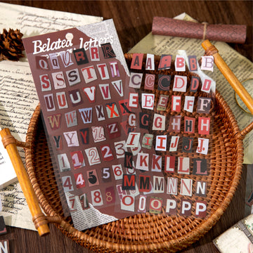 Belated Letters Sticker