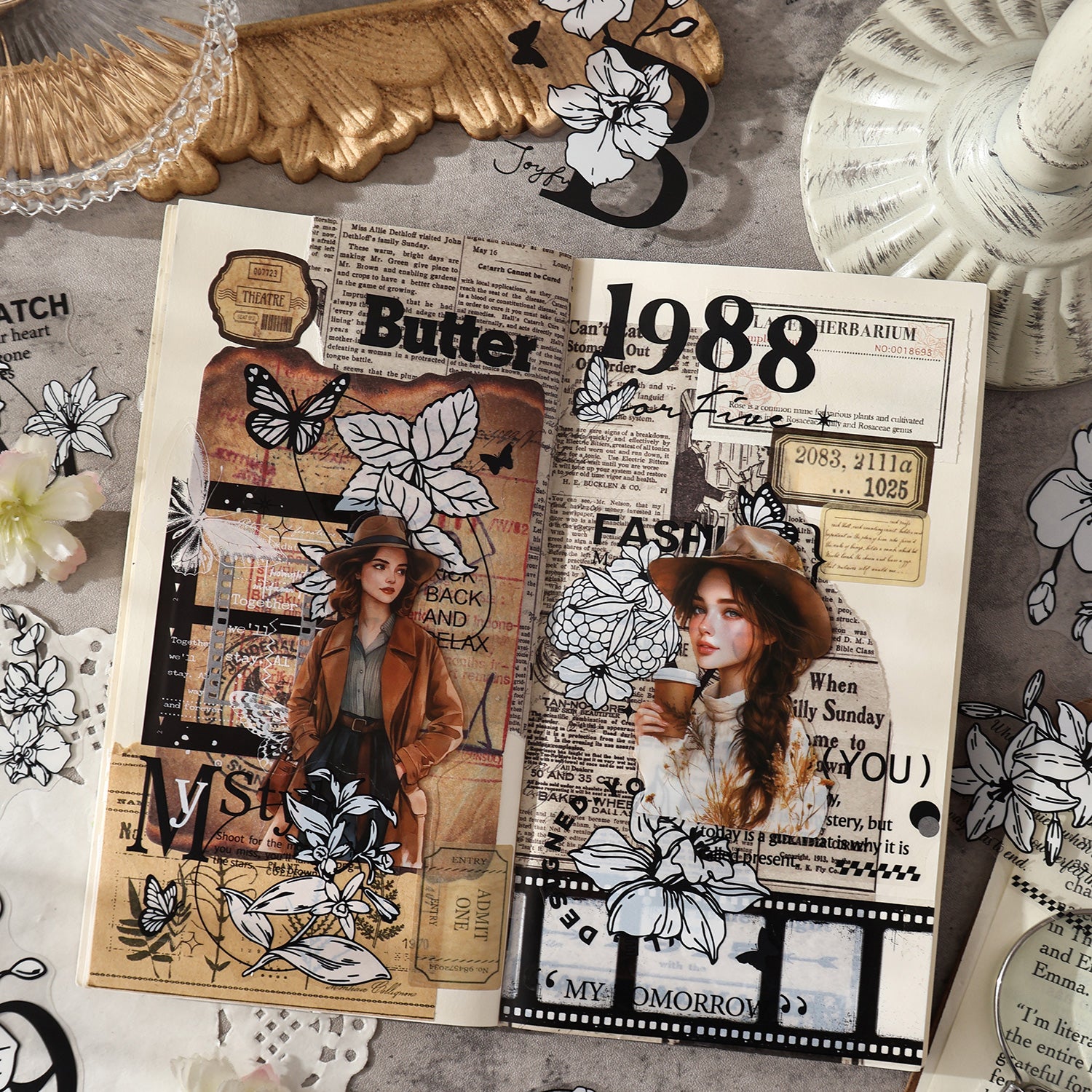 Ink Flower PET Sticker