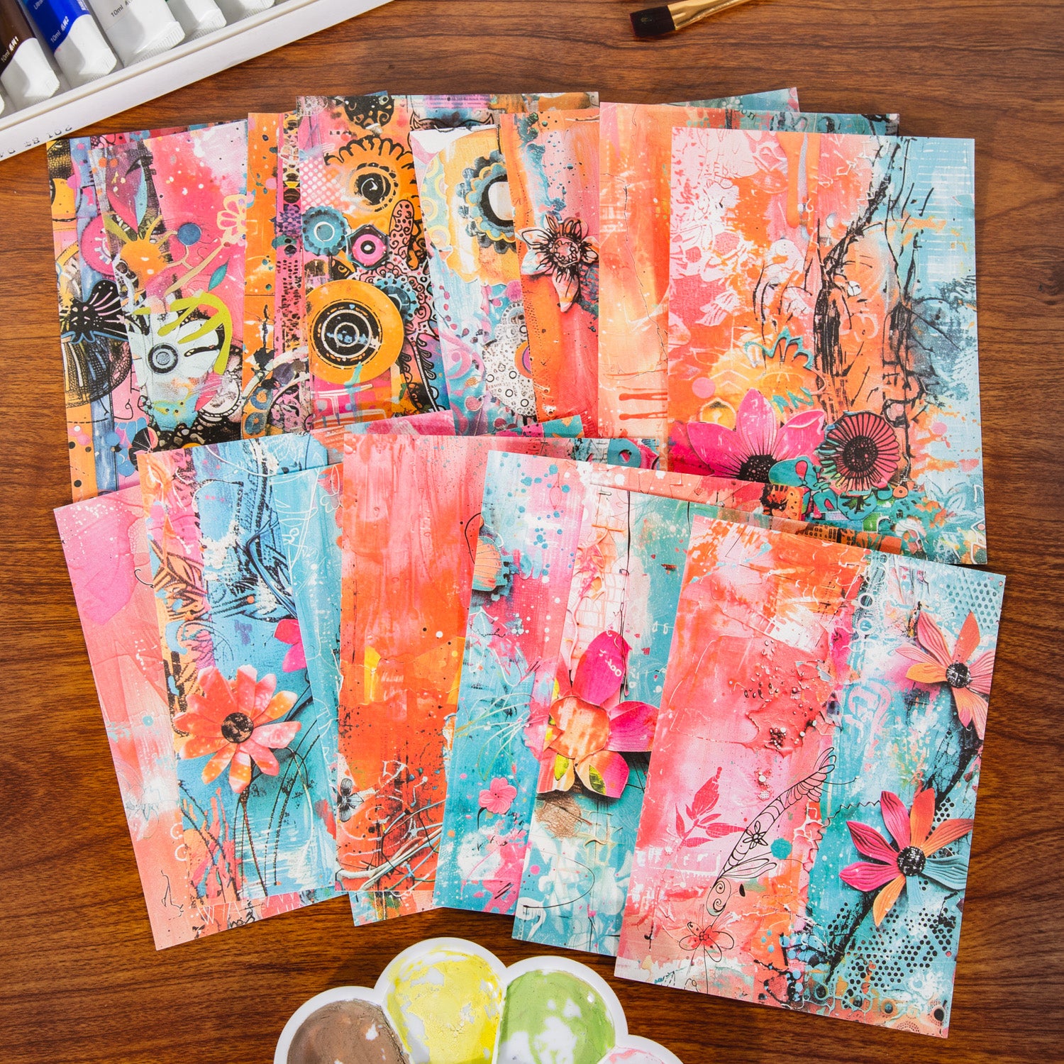 Art Painting Scrapbook Paper