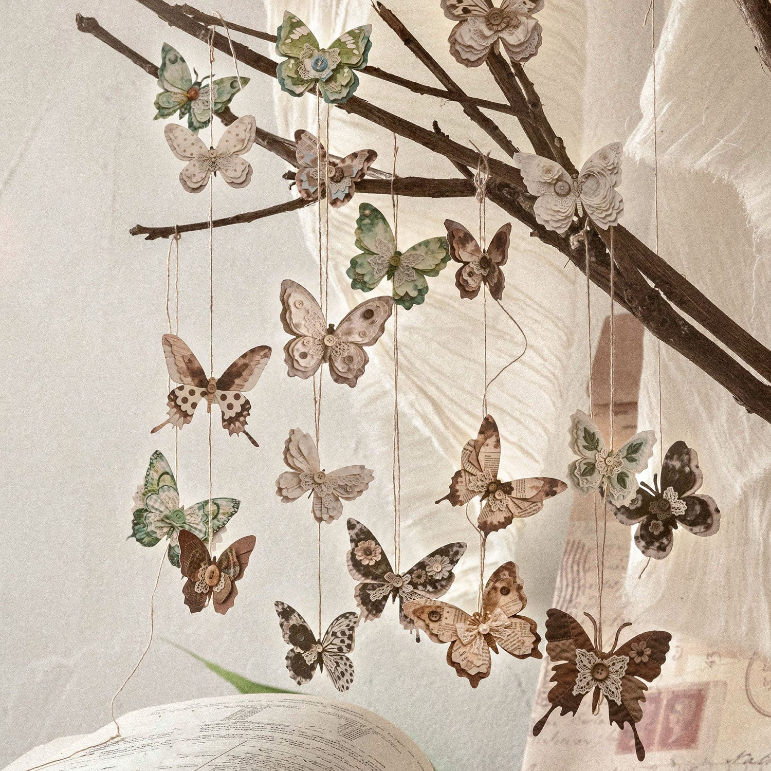 Butterfly Silhouettes Paper Sticker for journaling and scrapbooking