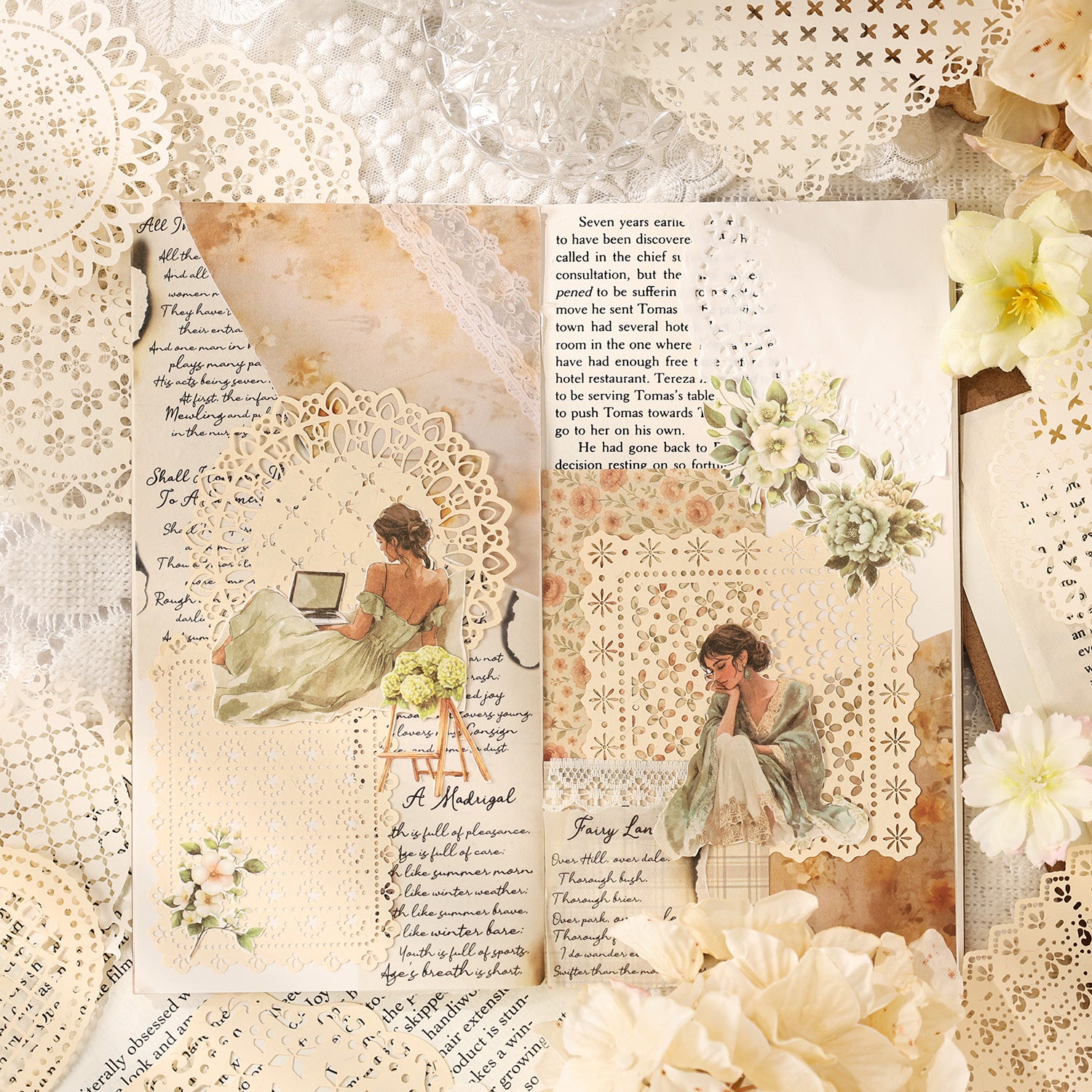 Lace Cut-outs Scrapbooking Paper