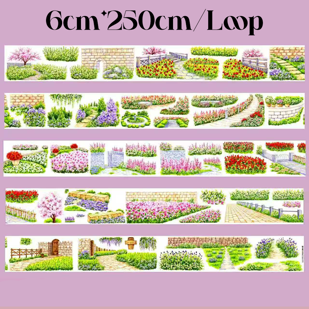 【SZCX】Rosy Garden Landscape PET Tape