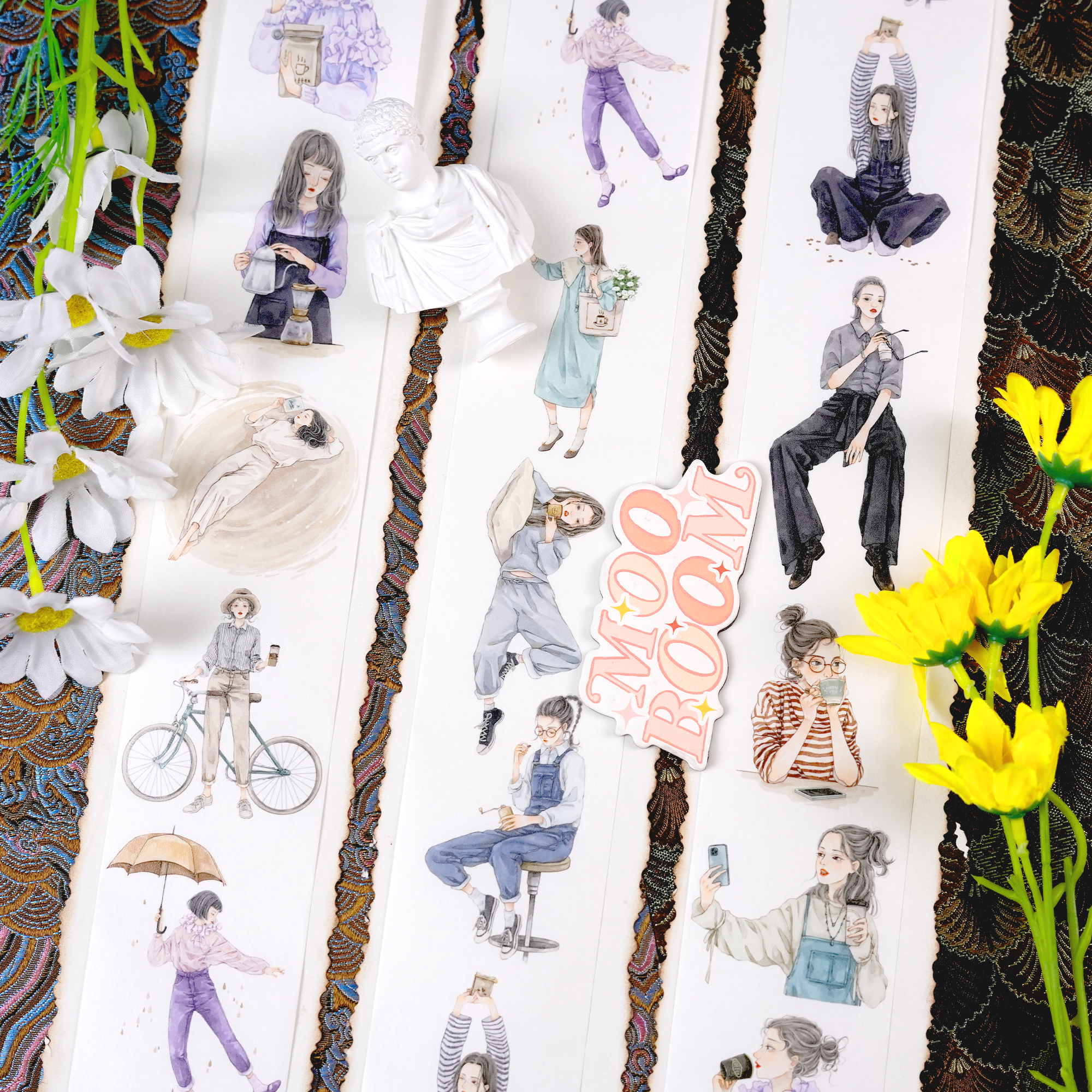 【MOOD】Leisure Moment Character PET Tape