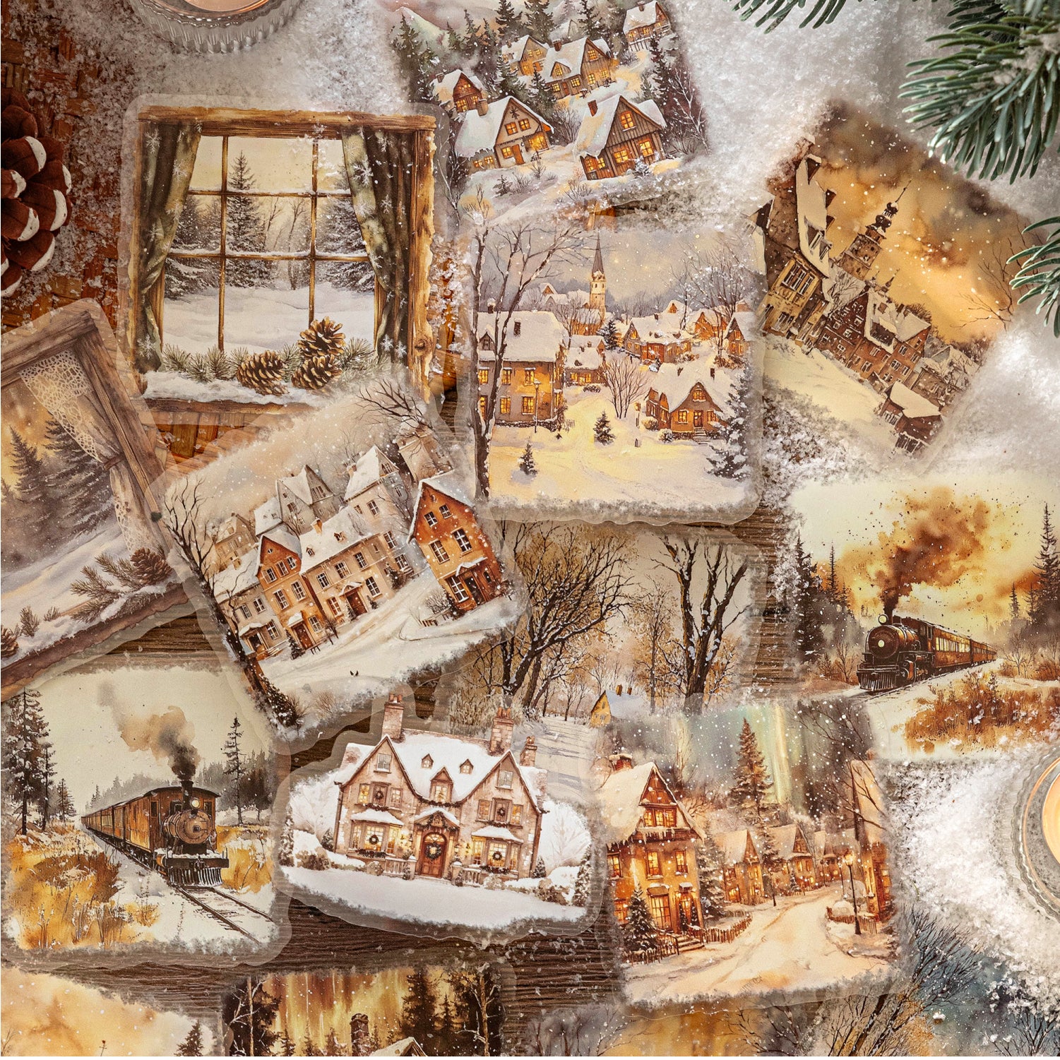 Snowscape Poetry PET Sticker